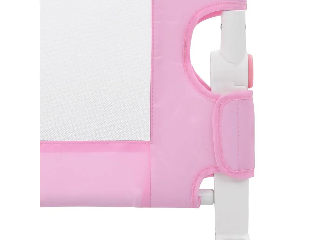 VidaXL Barandilla de seguridad para cama de niño poliéster +18M rosa 42x180 cm
