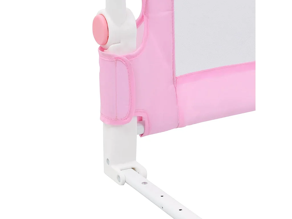 VidaXL Barandilla de seguridad para cama de niño poliéster +18M rosa 42x180 cm