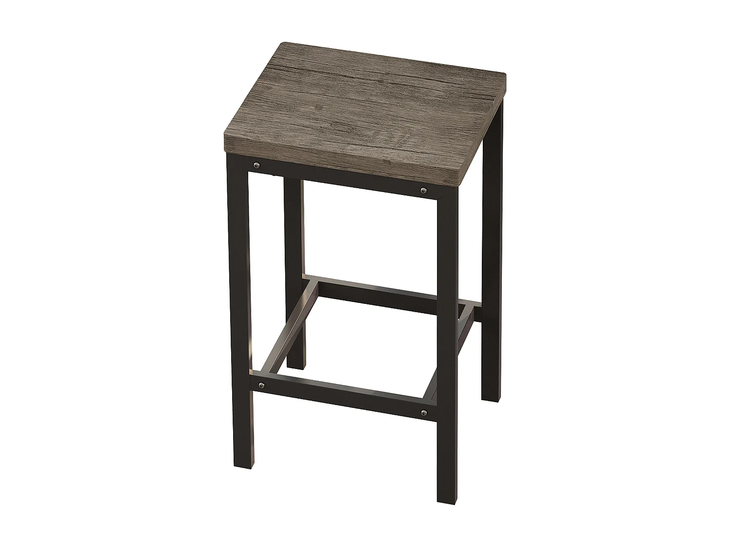 Conjunto de mesa de bar de 4 piezas MDF metal cocina comedor 148x40x90 cm marrón gris