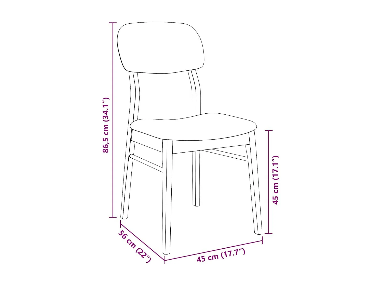 Cadeiras de jantar com almofadões 2 pcs madeira maciça castanho