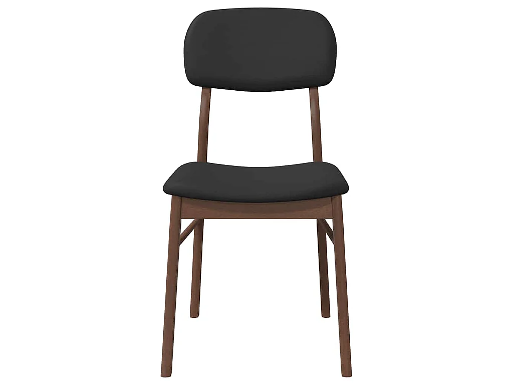 Esszimmerstühle mit Kissen 2 Stk. Braun Massivholz Gummibaum