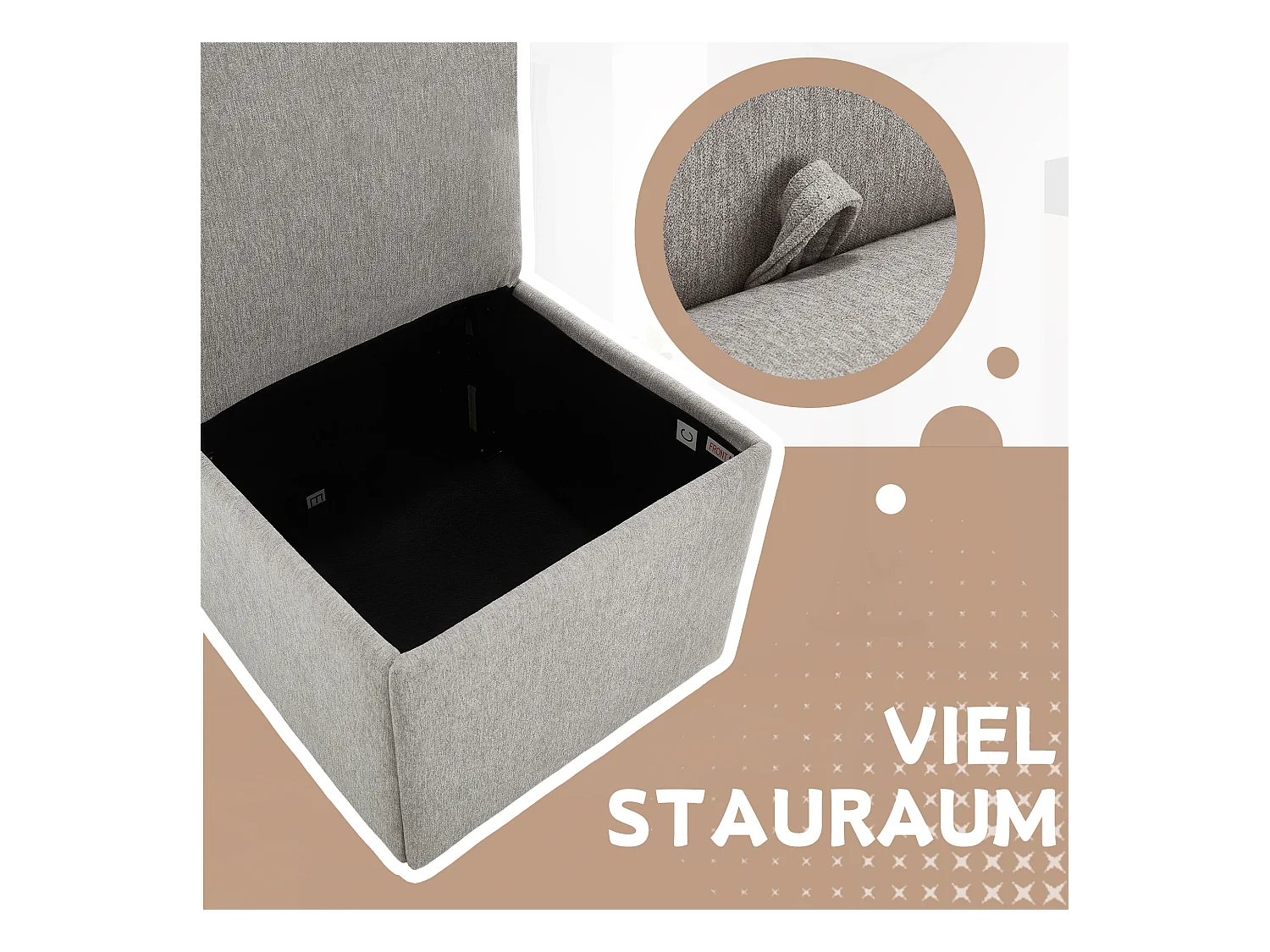 Fauteuil pivotant — Lot de 2 chaises - tissu en lin gris clair — design carré — polyvalent et pratique