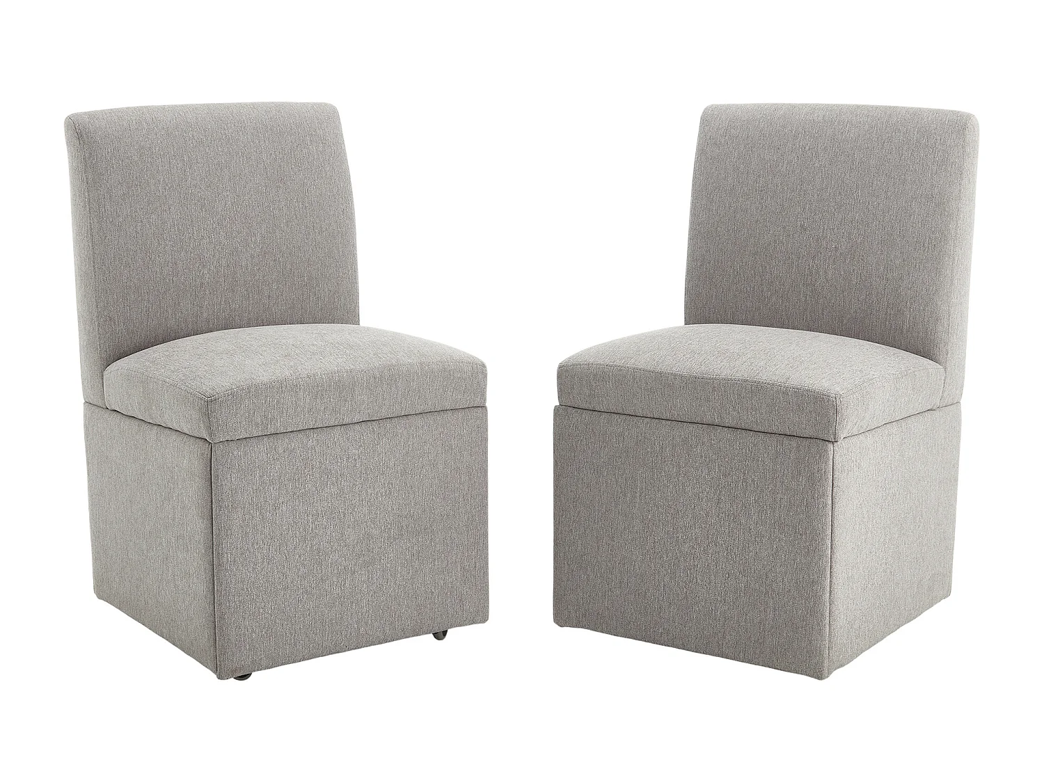 Draaifauteuil - Set van 2 stoelen - linnen stof - vierkant design - veelzijdig en praktisch
