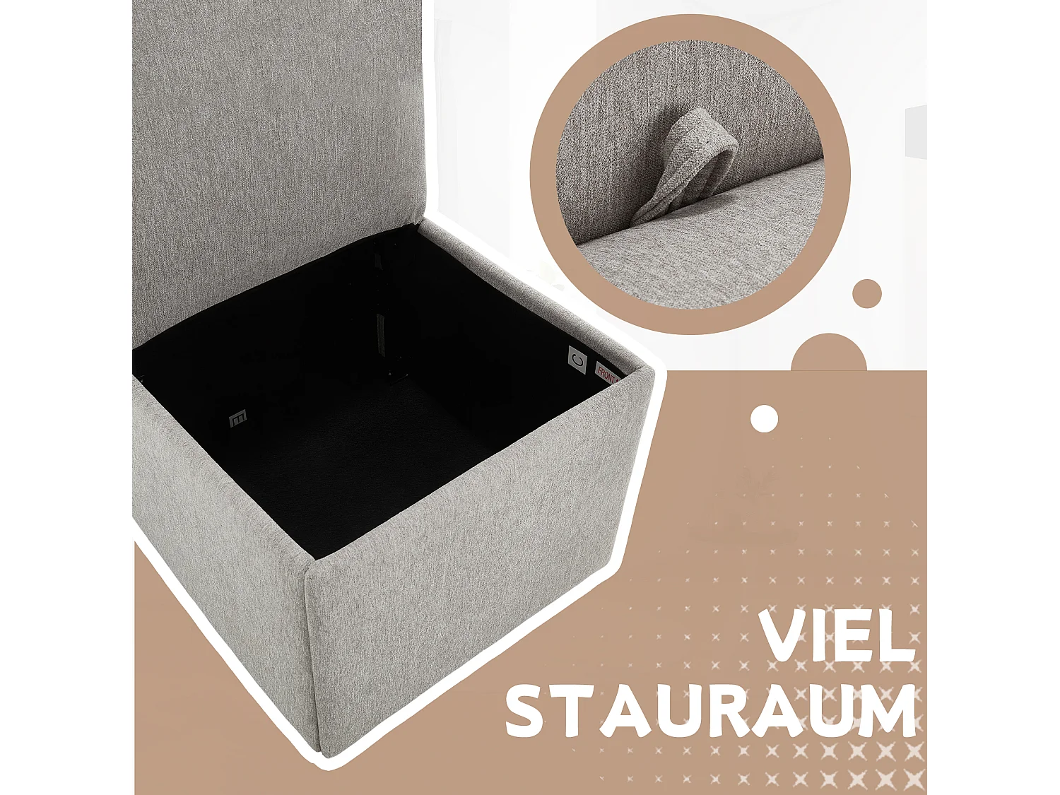 Draaifauteuil - Set van 2 stoelen - linnen stof - vierkant design - veelzijdig en praktisch