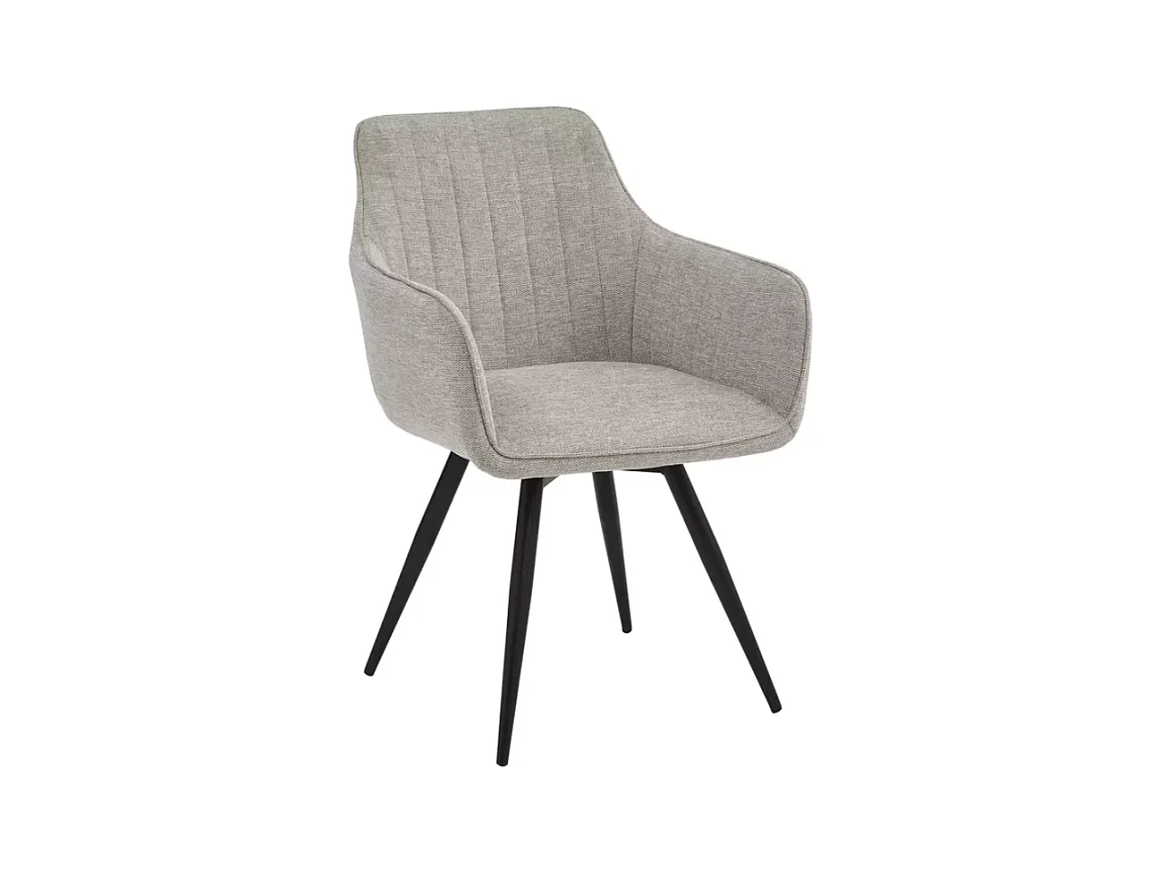 Chaise en tissu gris pivotante à 180° structure noir mat ZYROX