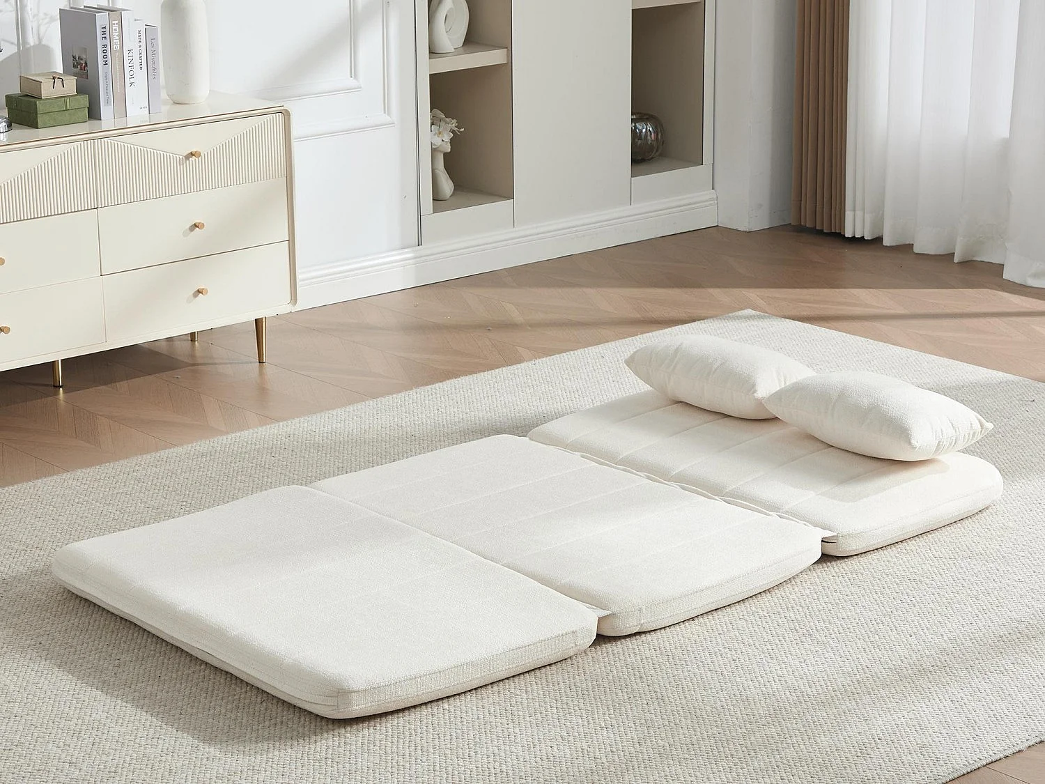 Canapé Cama Individual XXXL Estilo Industrial, Sillón Cama con Almacenamiento Lateral, Confort Ergonómico