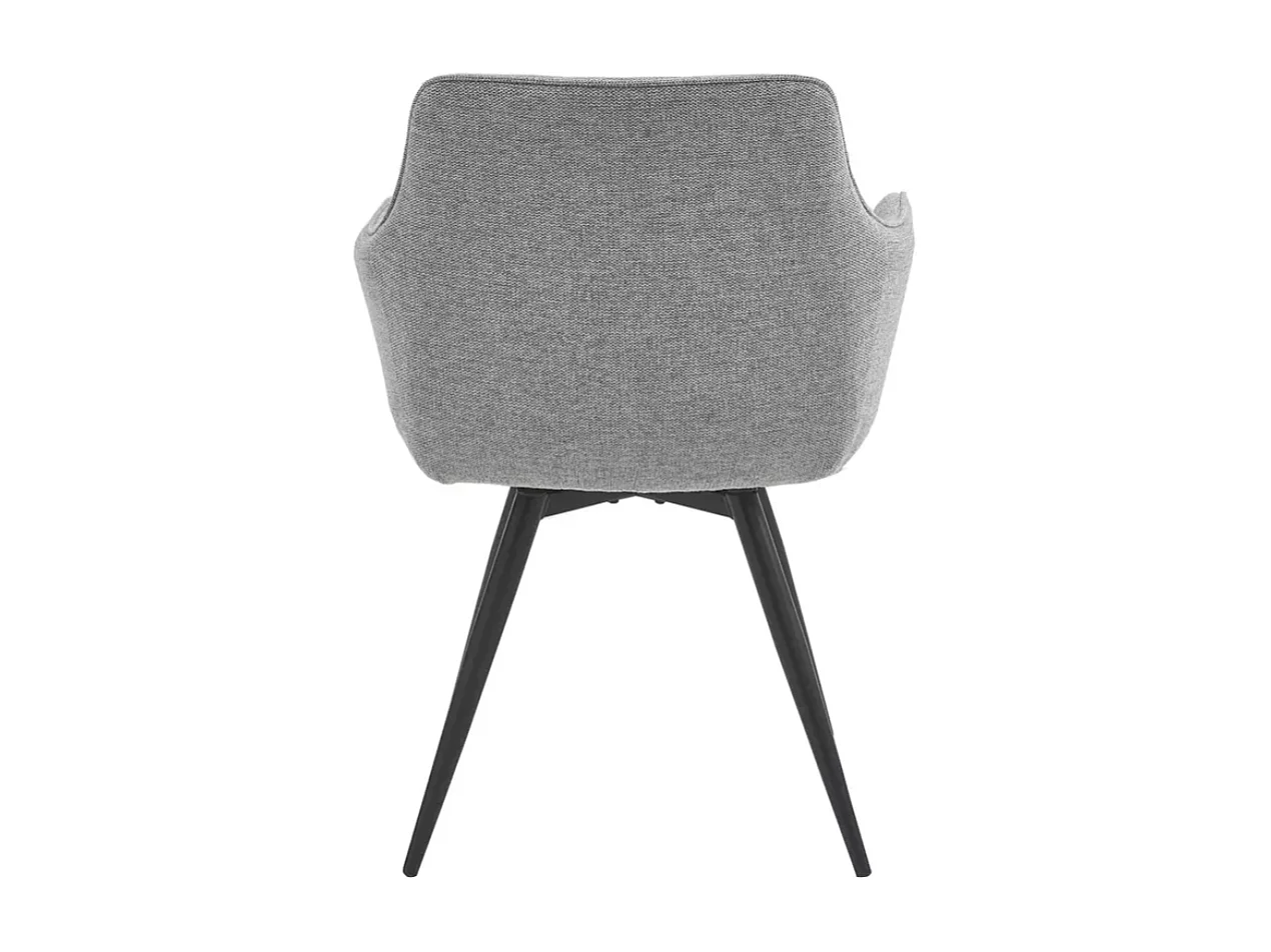 Chaise en tissu beige pivotante à 180° structure noir mat ZYROX