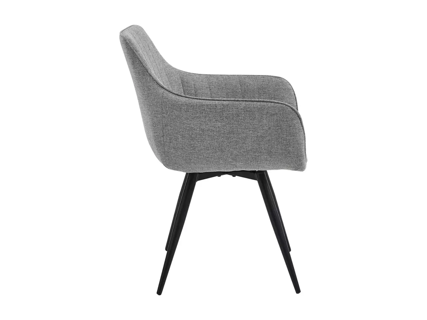 Chaise en tissu beige pivotante à 180° structure noir mat ZYROX