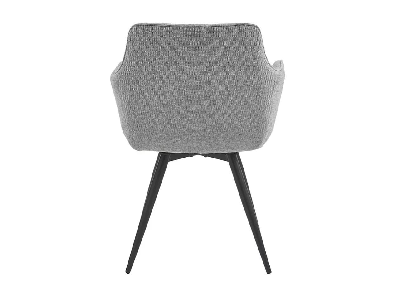 Chaise en tissu beige pivotante à 180° structure noir mat ZYROX