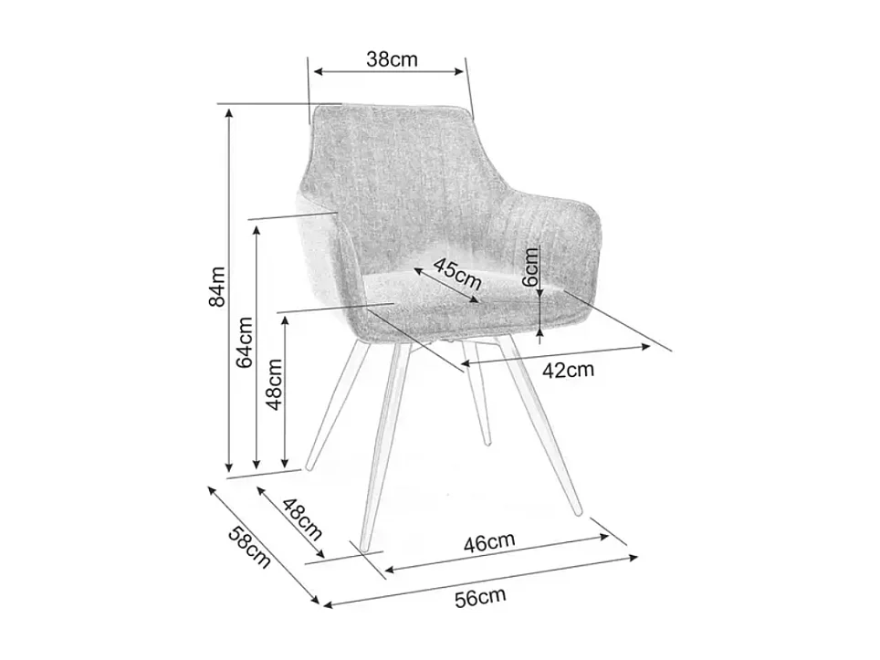 Chaise en tissu beige pivotante à 180° structure noir mat ZYROX