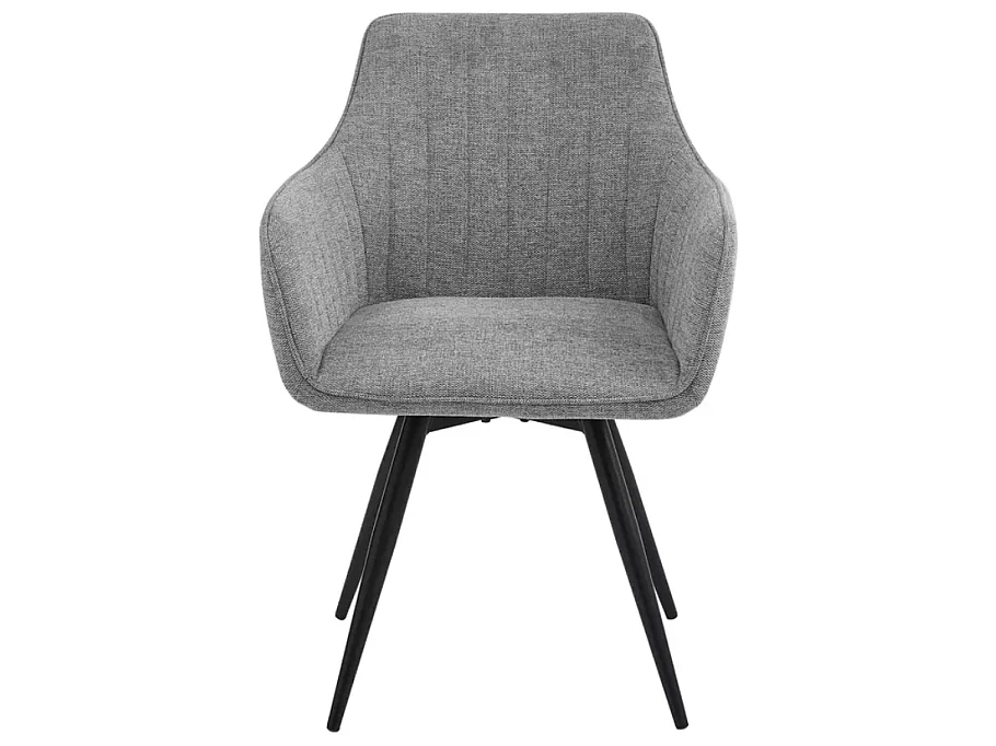 Chaise en tissu beige pivotante à 180° structure noir mat ZYROX