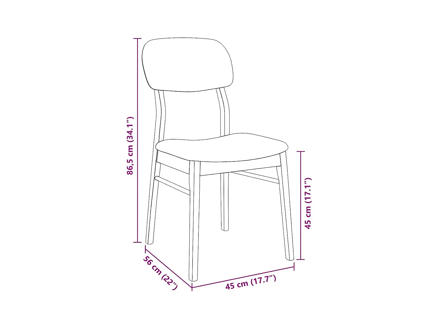 Cadeiras de jantar com almofadões 2 pcs madeira maciça branco