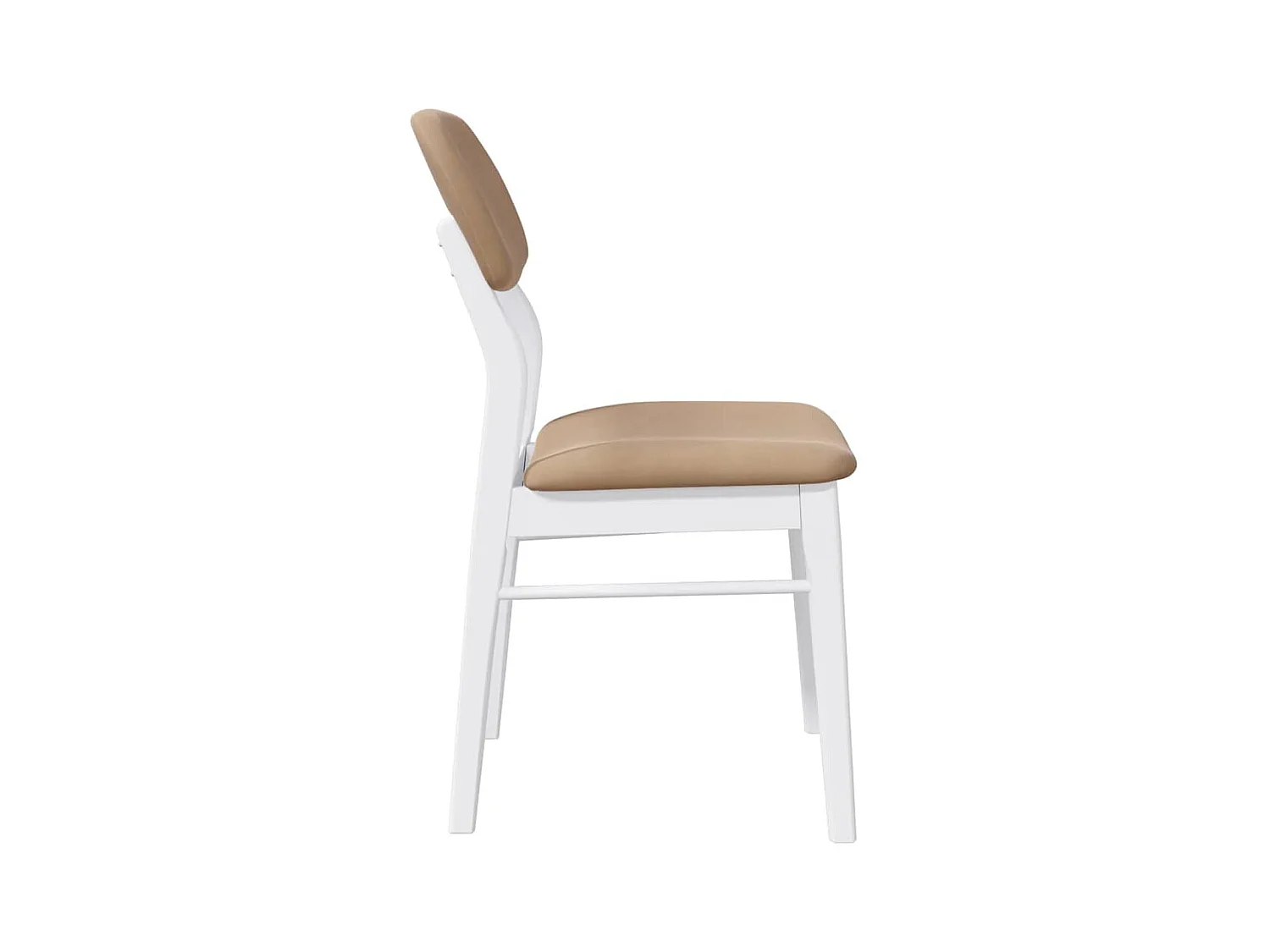 Cadeiras de jantar com almofadões 2 pcs madeira maciça branco