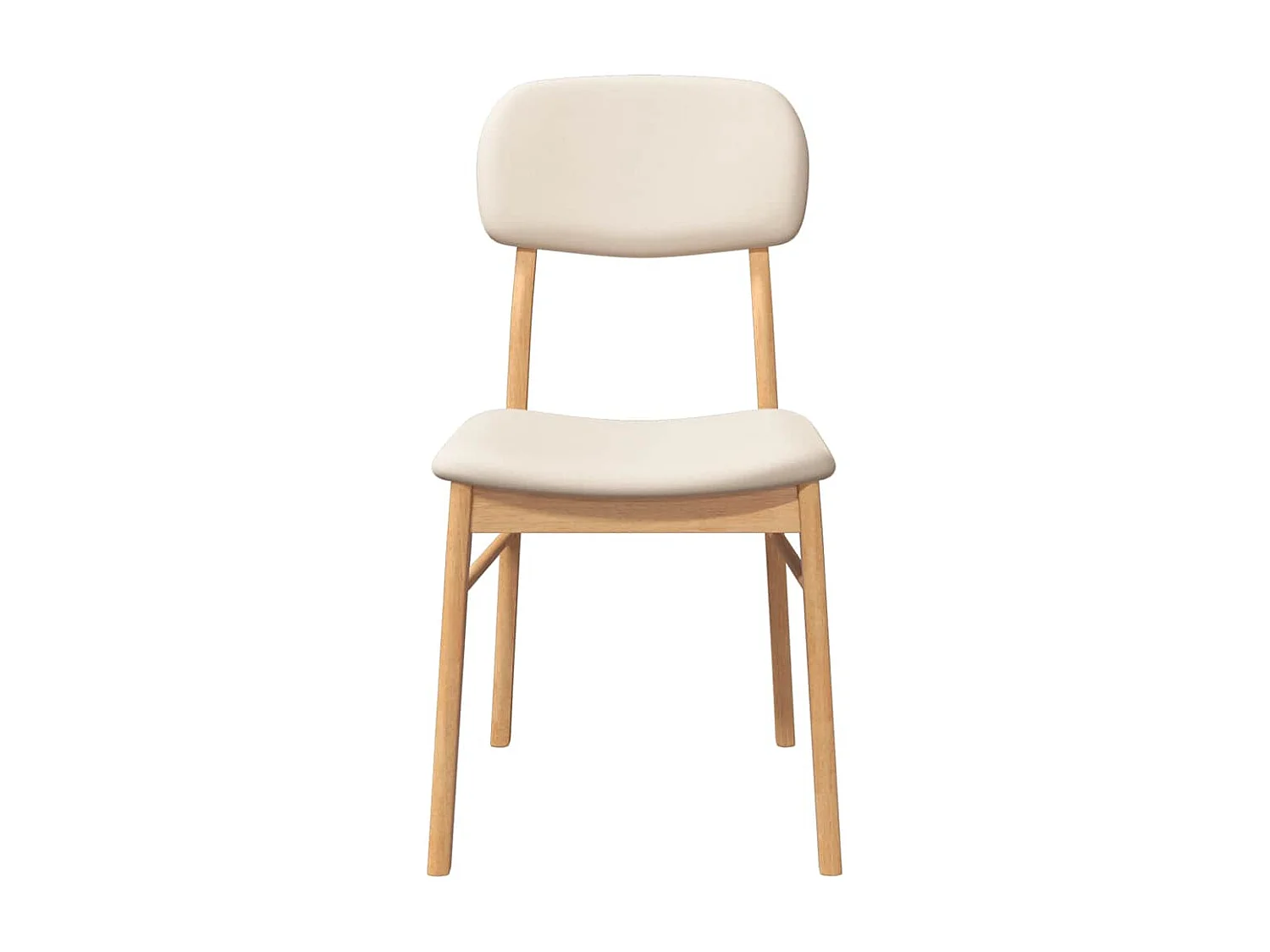 Cadeiras de jantar com almofadões 2 pcs madeira maciça natural