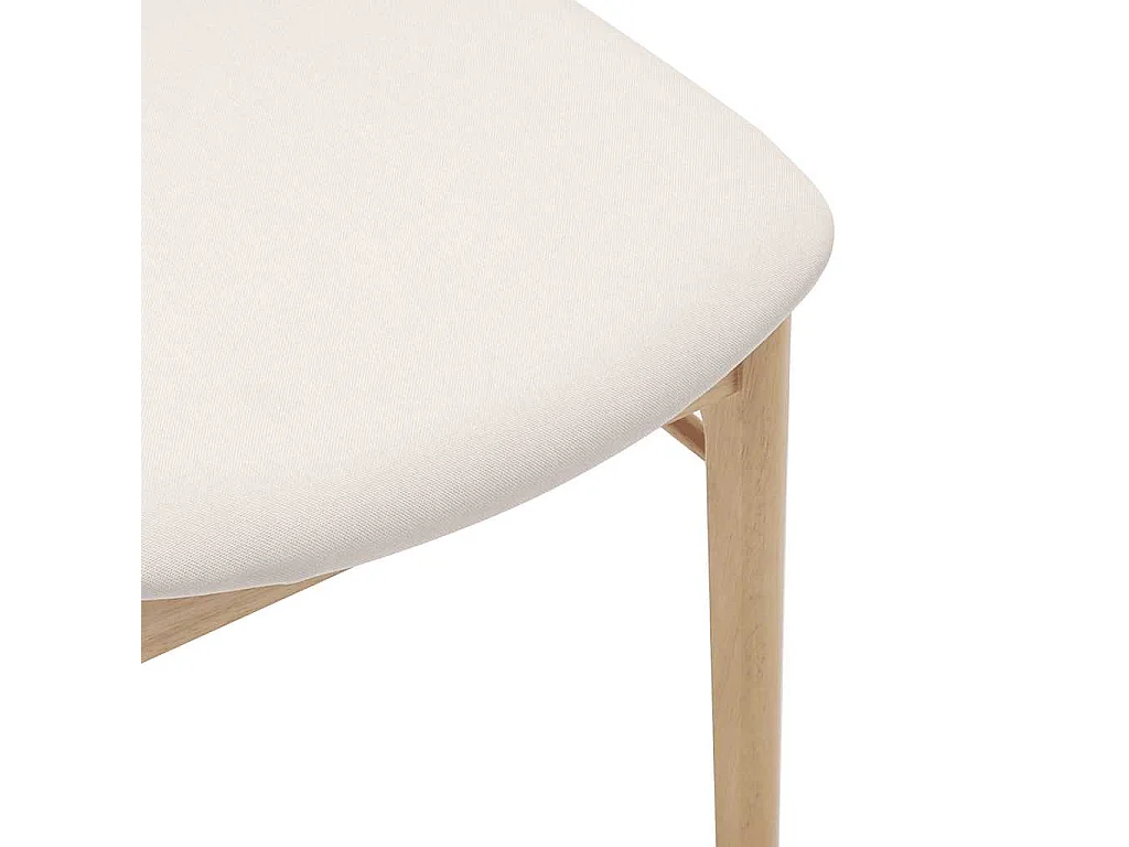 Eetkamerstoelen met kussens 2 st massief hout naturel rubber