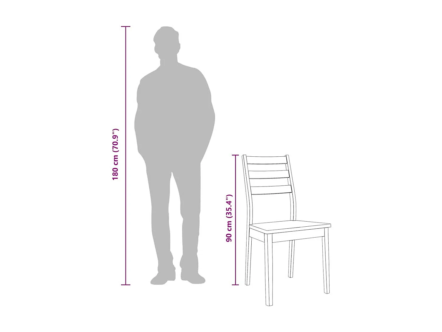 Chaises à manger 2 pcs blanc bois massif caoutchouc