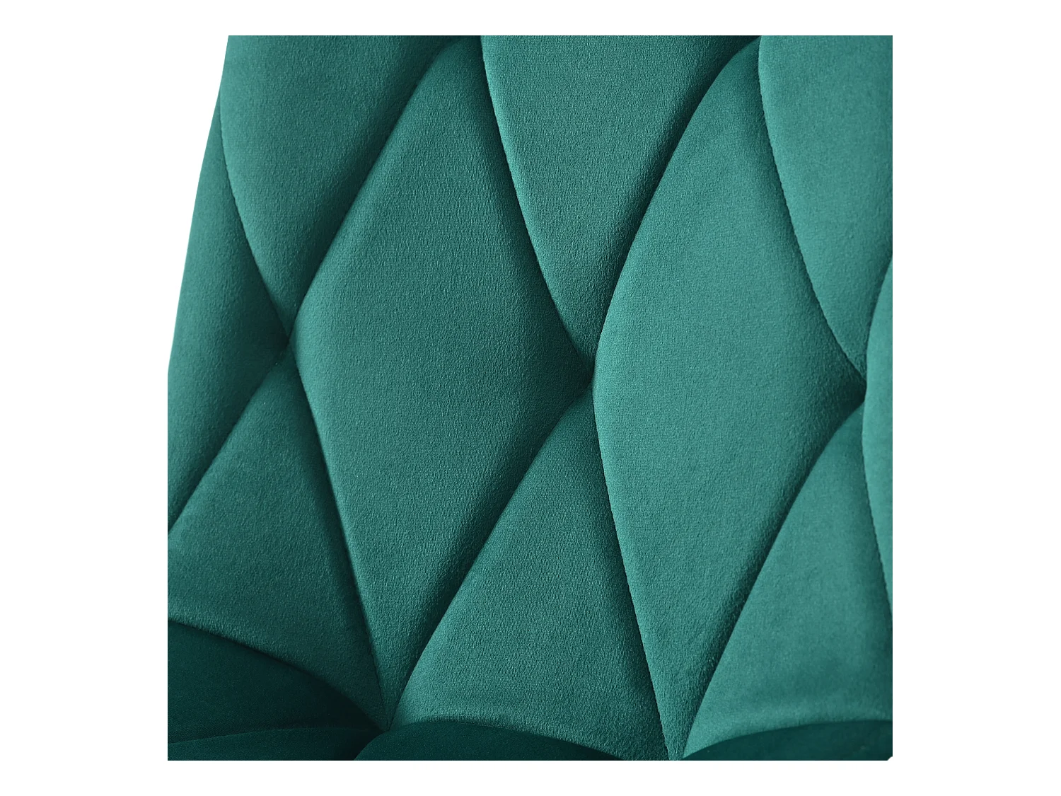 Cadeira de jantar em veludo sarja verde escuro com encosto em metal e design moderno, pernas em metal, 45x40x86 cm