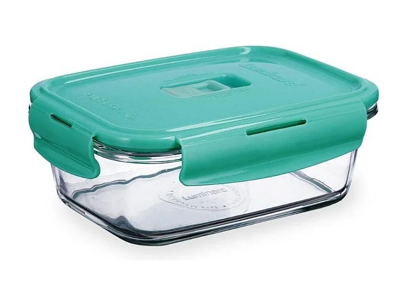 Tupper Turquesa Luminarc rectangular vidrio verde 82 cl