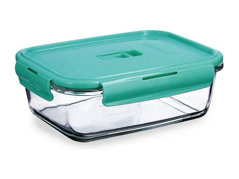 Tupper Turquesa Luminarc rectangular vidrio verde 122 cl
