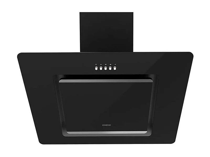 Campana tipo T CMPTRAL-SG60 Infiniton 400m³/h 210W con luz LED cristal negro 39,2x59,7x40 cm