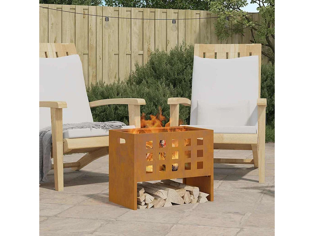 Braise Marron 50 x 30 x 40 cm Acier