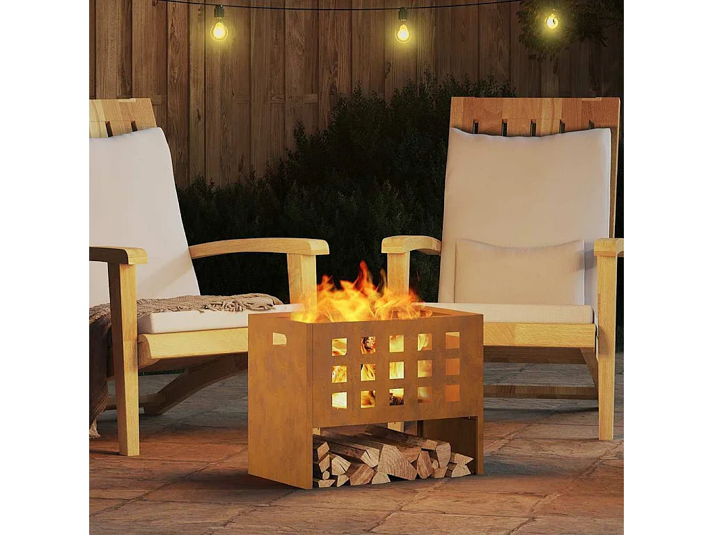 Braise Marron 50 x 30 x 40 cm Acier