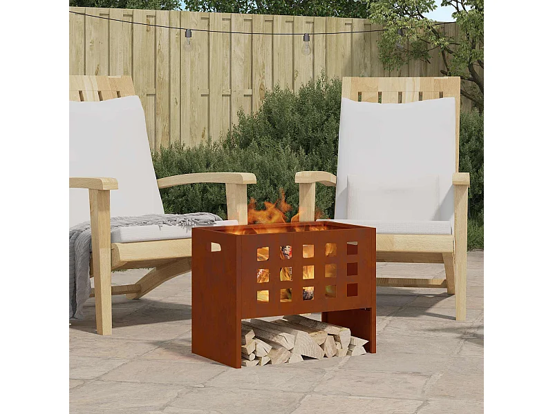 Fire Pit Castanho 50 x 30 x 40 cm Aço