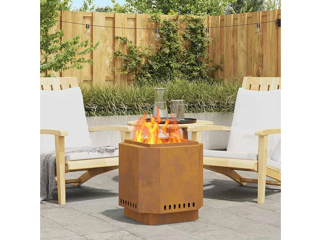 Foyer sans fumée Marron 48 x 48 x 51 cm Acier