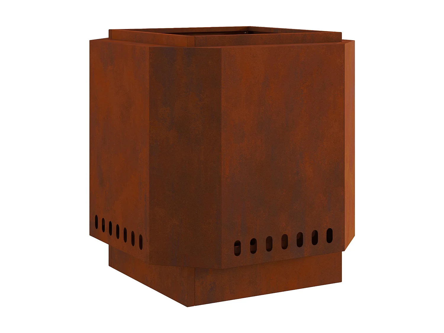 Hoguera Sin Humo Marrón 48 x 48 x 51 cm Acero autopatinable