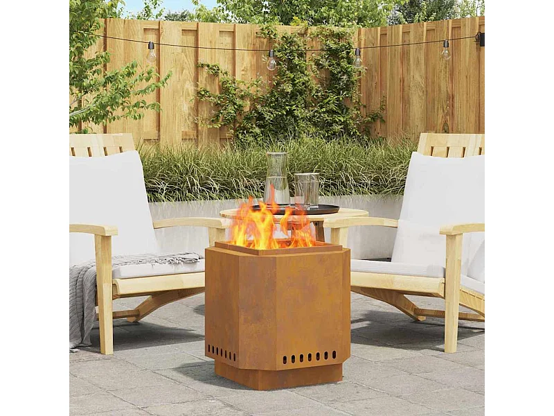 Foyer sans fumée Marron 48 x 48 x 51 cm Acier