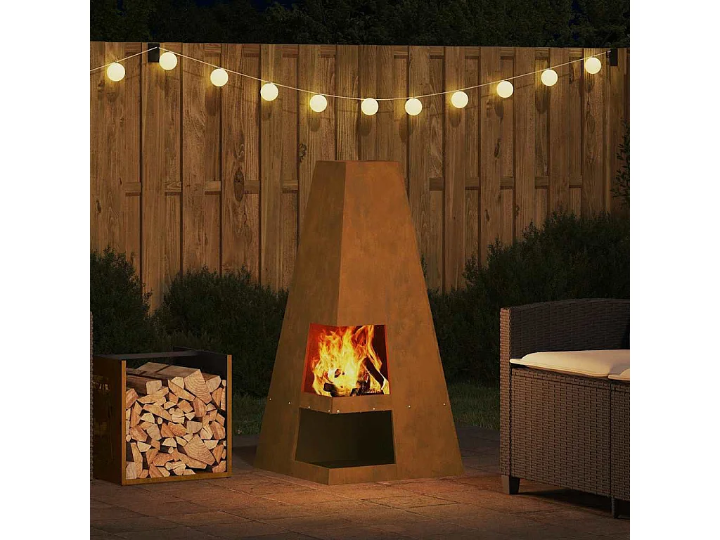 Braise Marron 50 x 50 x 100 cm Acier