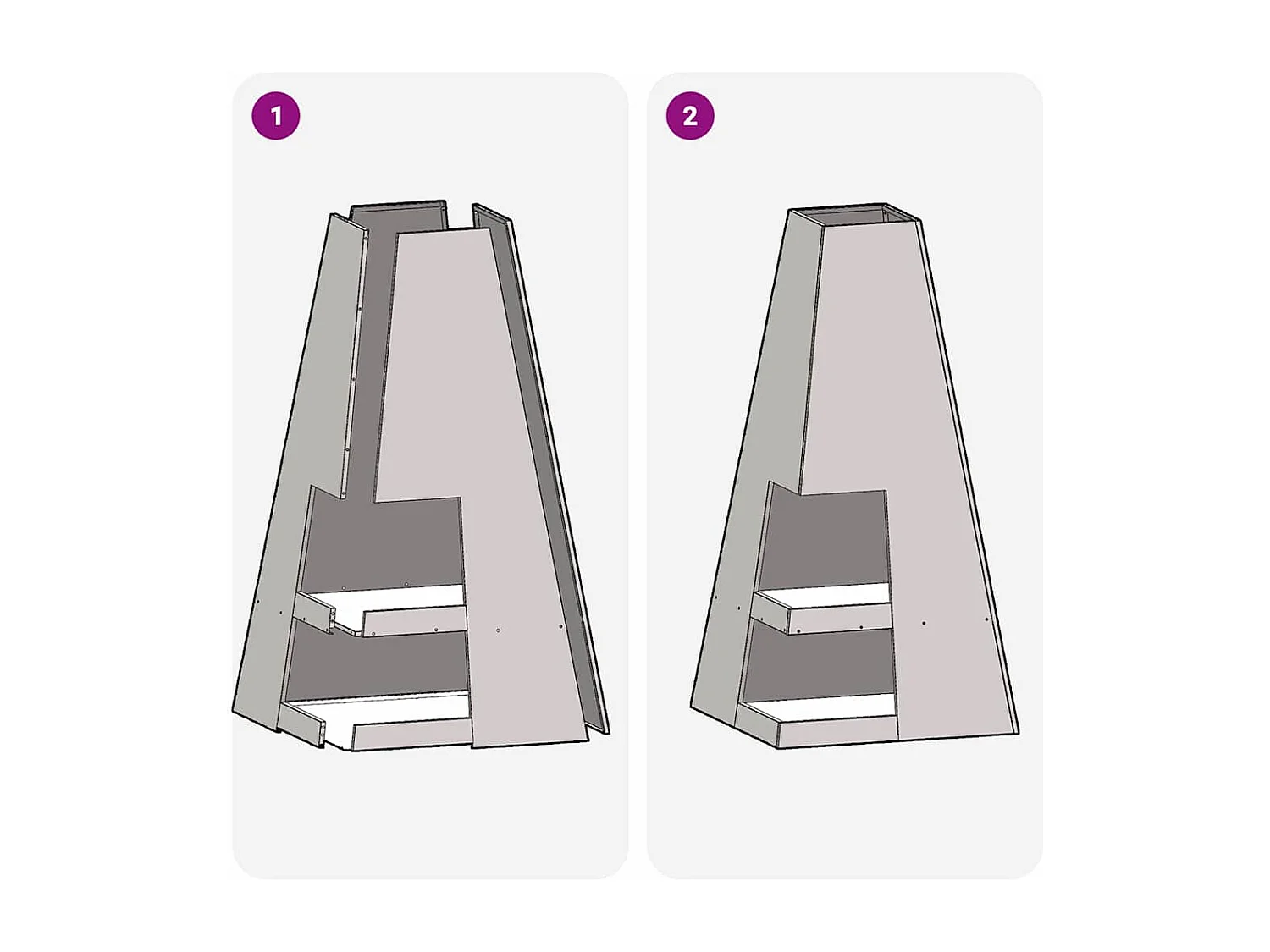 Braise Marron 50 x 50 x 100 cm Acier