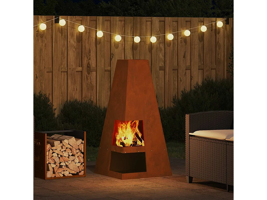 Hoguera Marrón 50 x 50 x 100 cm Acero