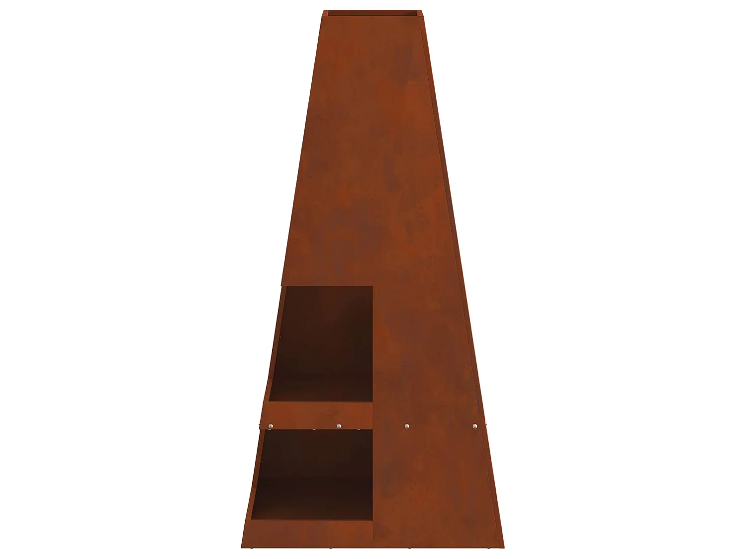 Braise Marron 50 x 50 x 100 cm Acier patiné