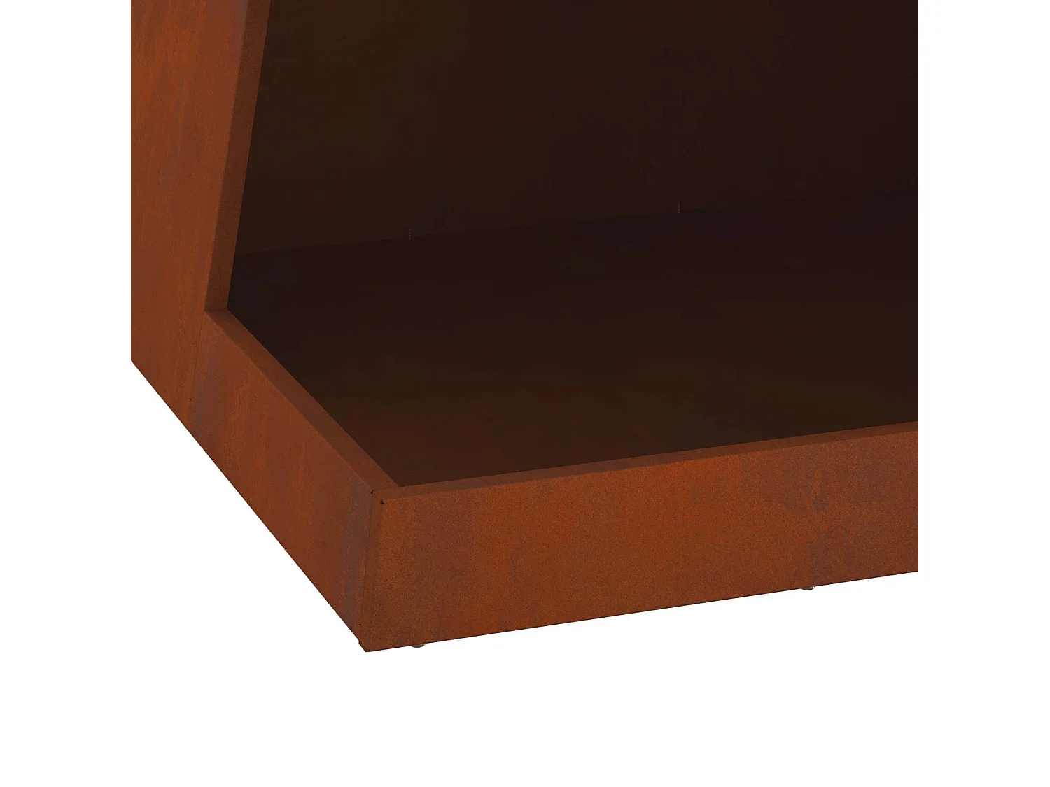 Braise Marron 50 x 50 x 100 cm Acier patiné