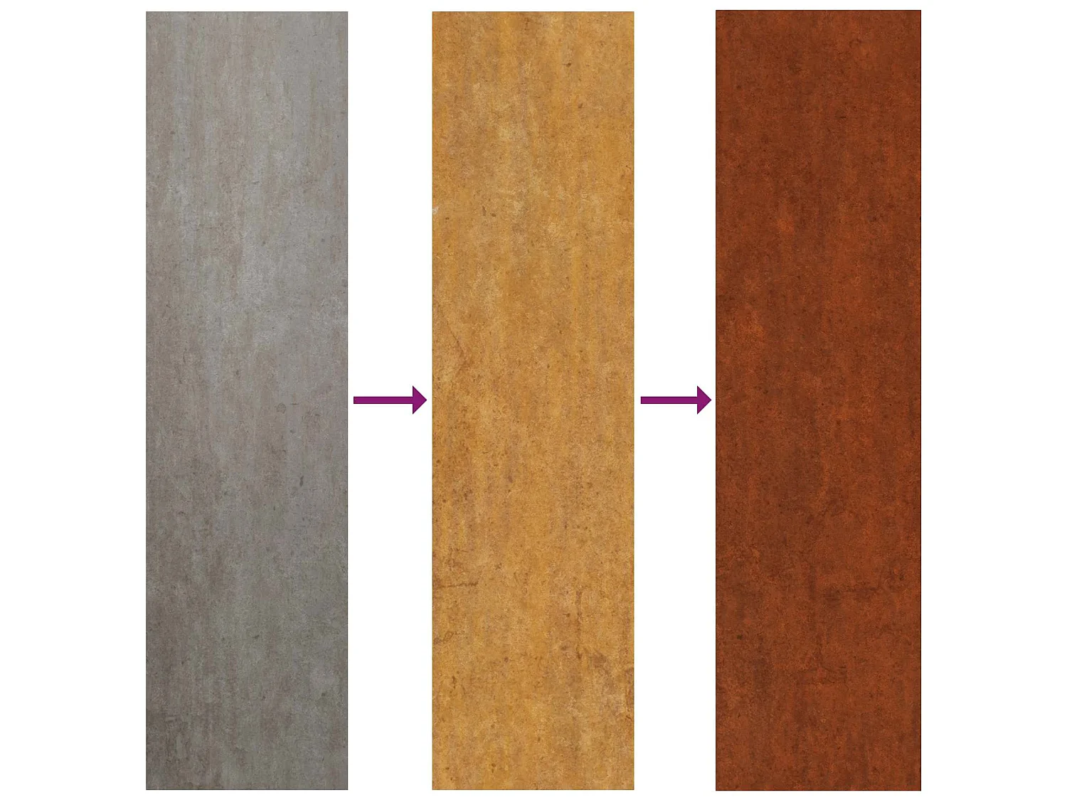 Braise Marron 50 x 50 x 100 cm Acier patiné