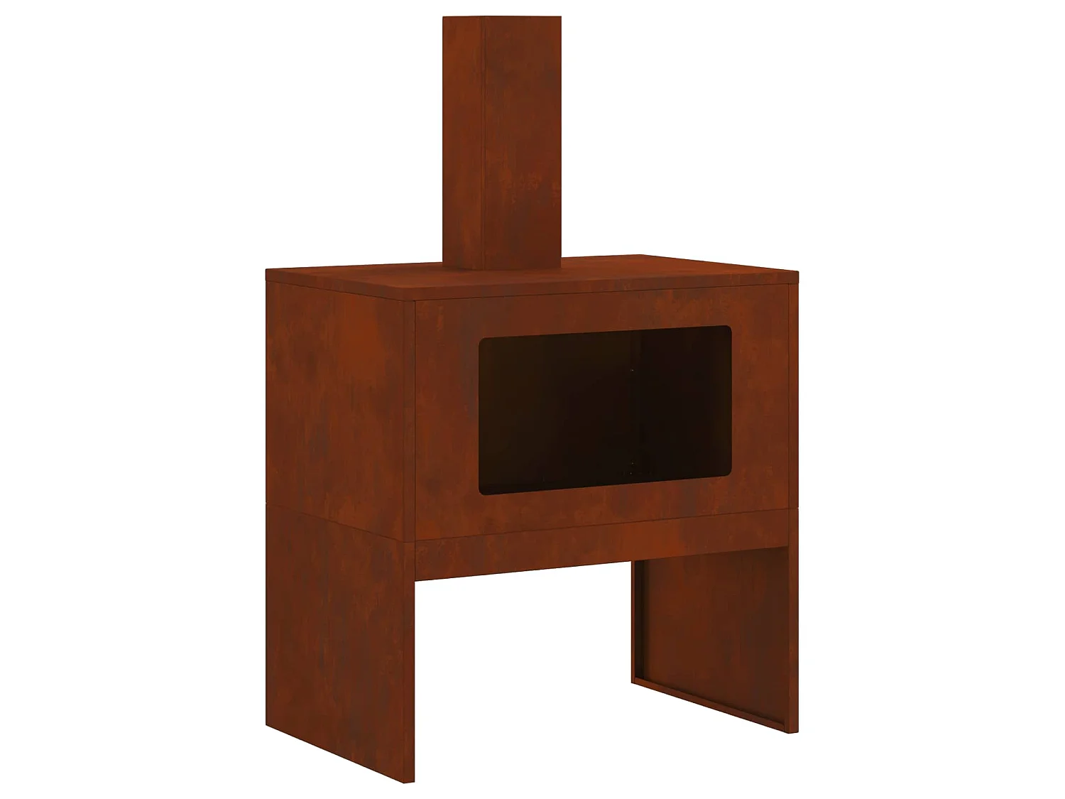 Braise Marron 60 x 40 x 96 cm Acier patiné