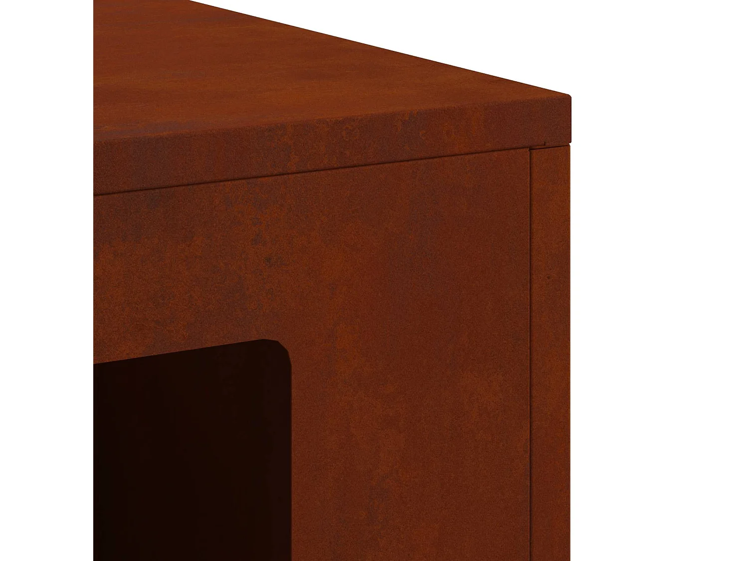 Braise Marron 60 x 40 x 96 cm Acier patiné