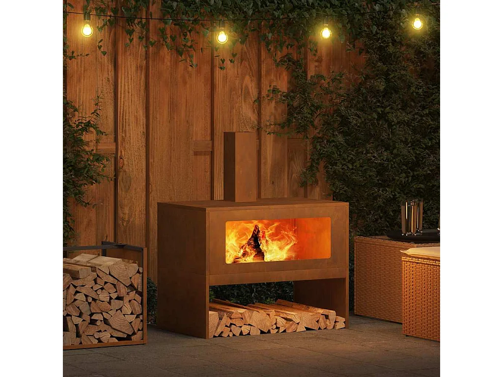 Braise Marron 80 x 50 x 96 cm Acier