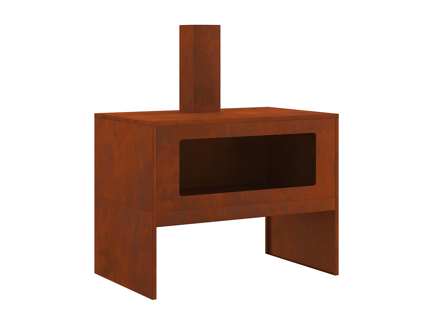 Braise Marron 80 x 50 x 96 cm Acier patiné