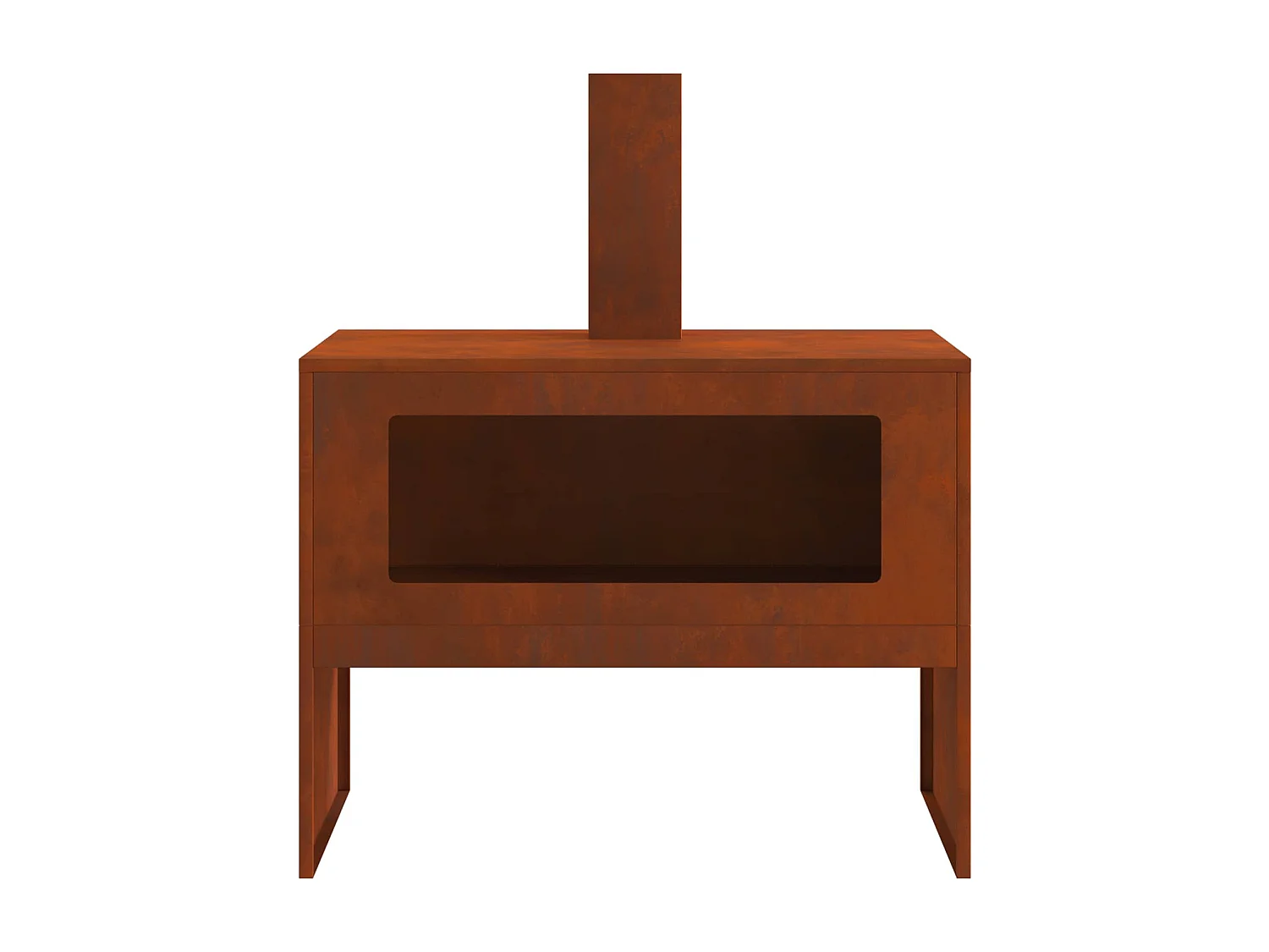 Braise Marron 80 x 50 x 96 cm Acier patiné