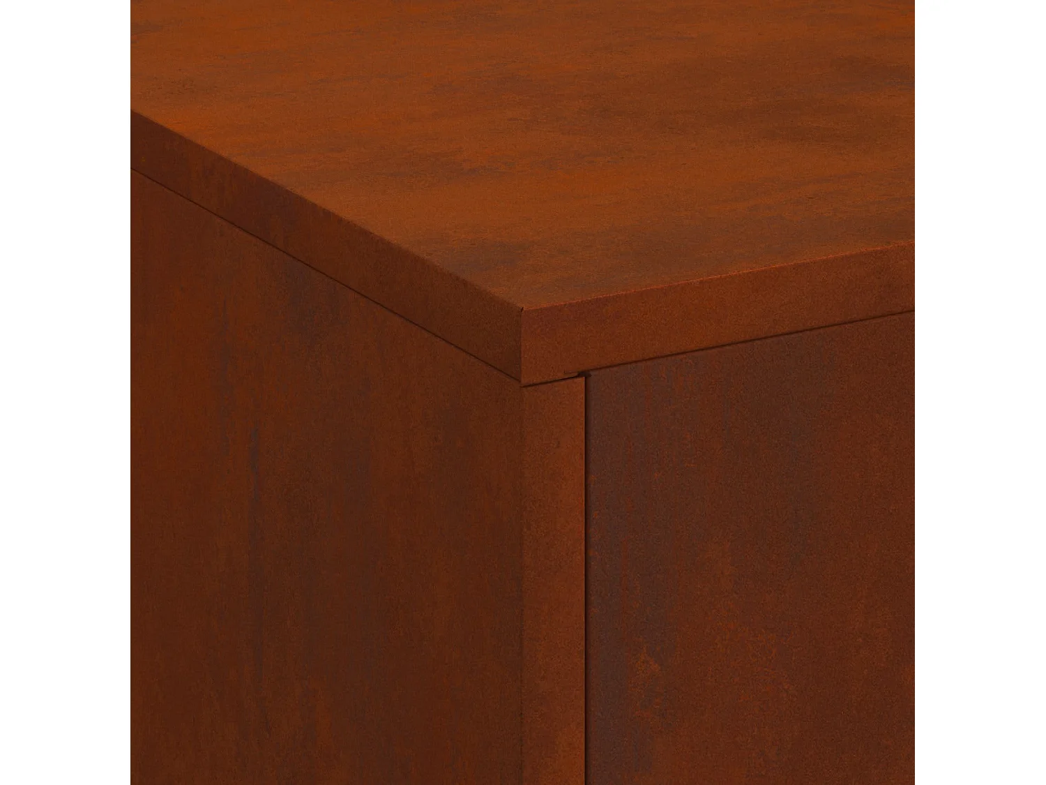 Braise Marron 80 x 50 x 96 cm Acier patiné