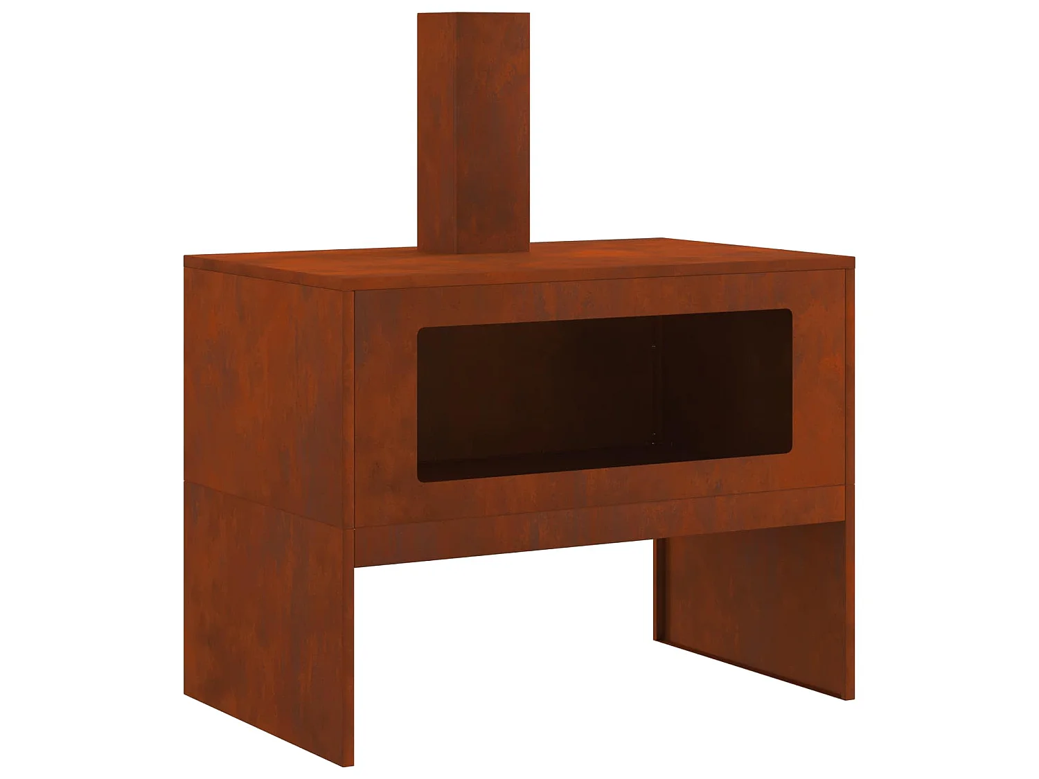 Braise Marron 80 x 50 x 96 cm Acier patiné