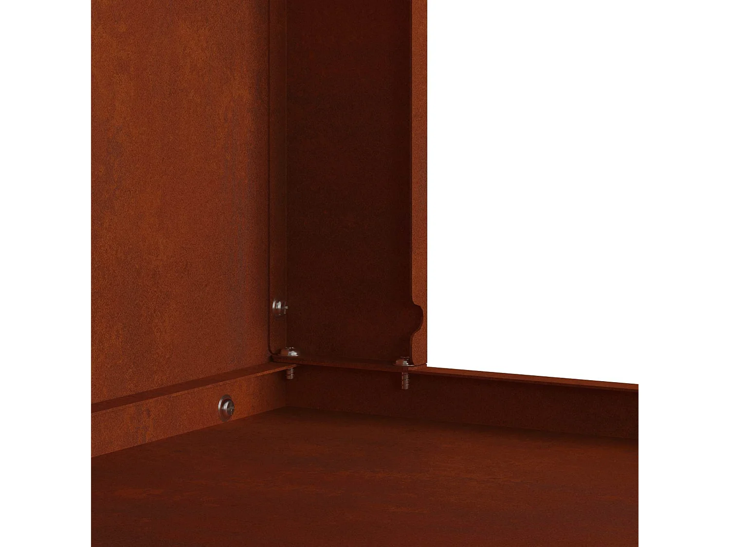 Braise Marron 80 x 50 x 96 cm Acier patiné