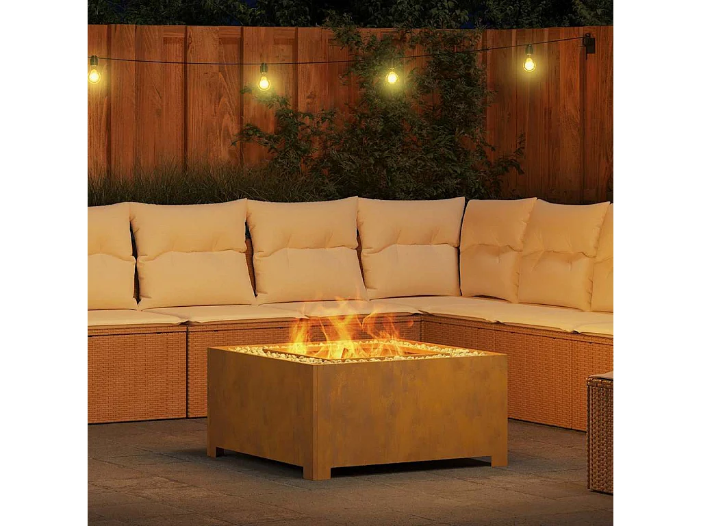 Braise Marron 80 x 80 x 40 cm Acier résistant aux intempéries