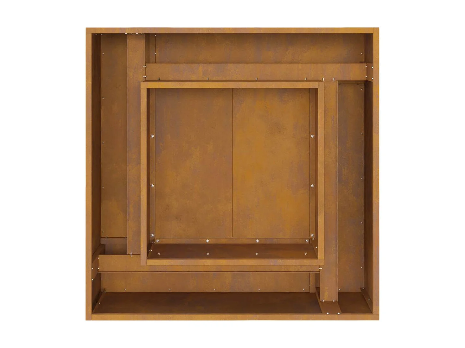 Braise Marron 80 x 80 x 40 cm Acier résistant aux intempéries