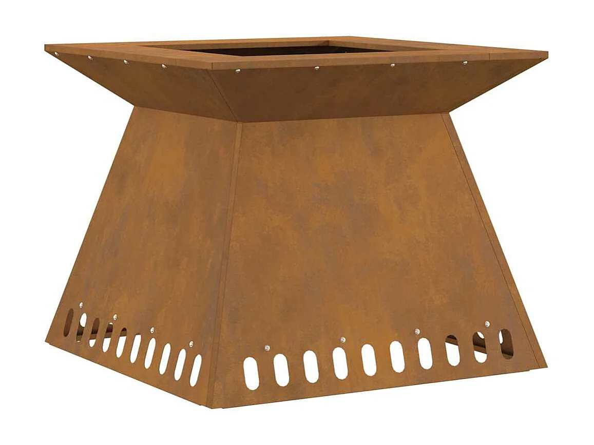 Braise Marron 60 x 60 x 50 cm Acier résistant aux intempéries
