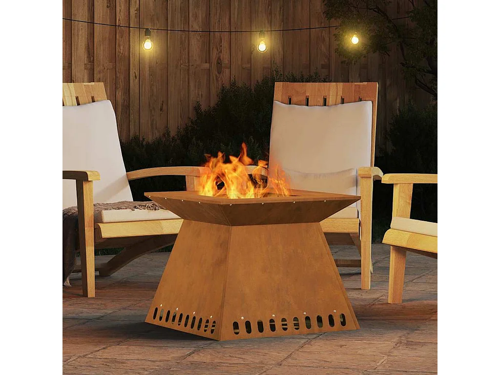 Braise Marron 60 x 60 x 50 cm Acier résistant aux intempéries