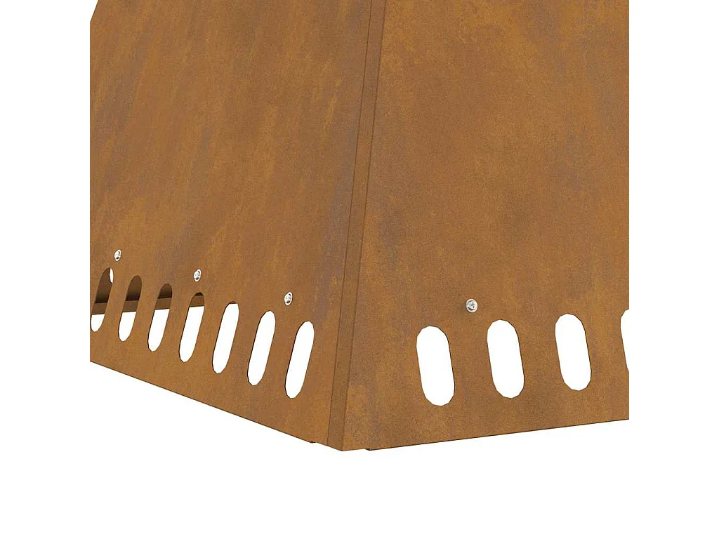 Braise Marron 60 x 60 x 50 cm Acier résistant aux intempéries