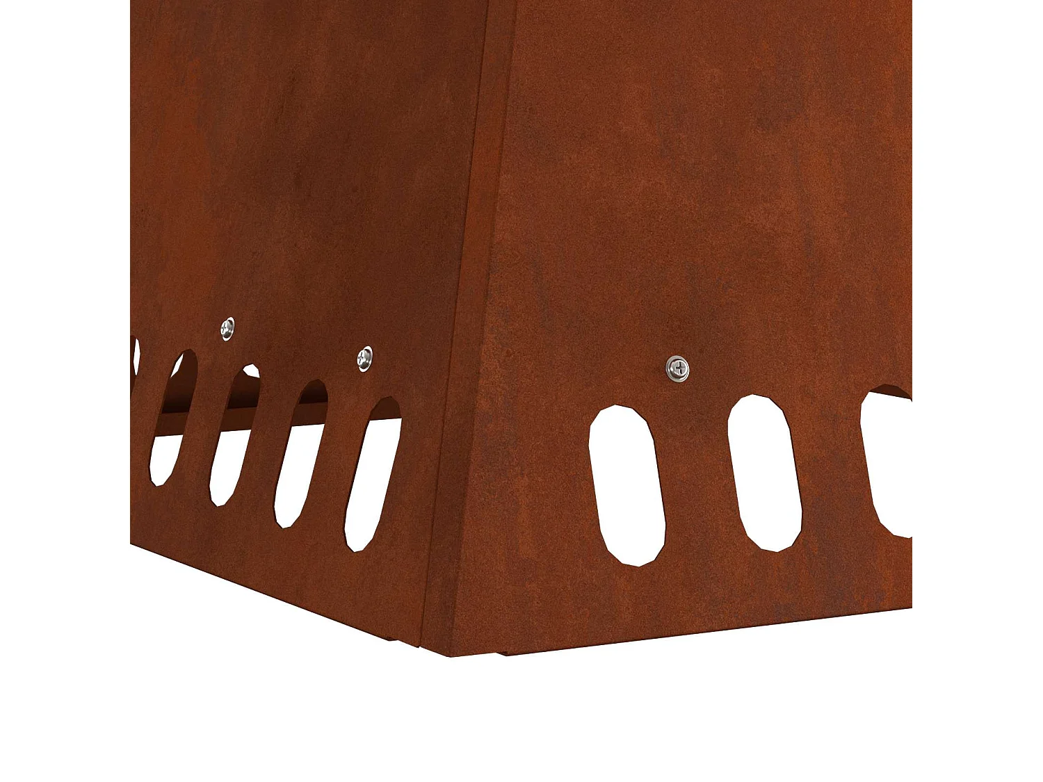 Foyer de cheminée Marron 60 x 60 x 50 cm Acier patiné